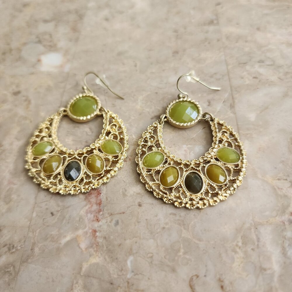 Stony Door Knocker Multi-Colored Earrings